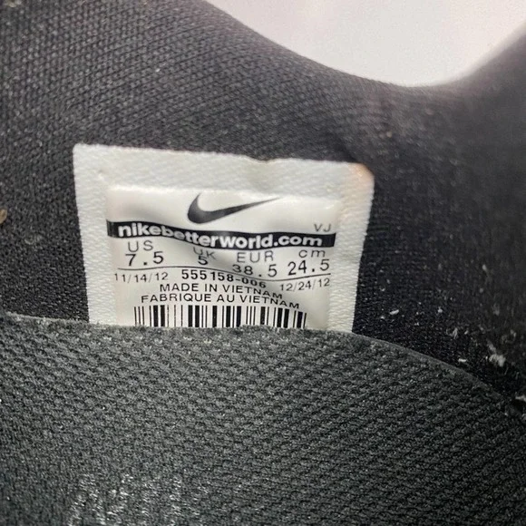 NIKE WOMEN'S SNEAKERS SIZE 7.5 BLACK - Picture 5 of 5